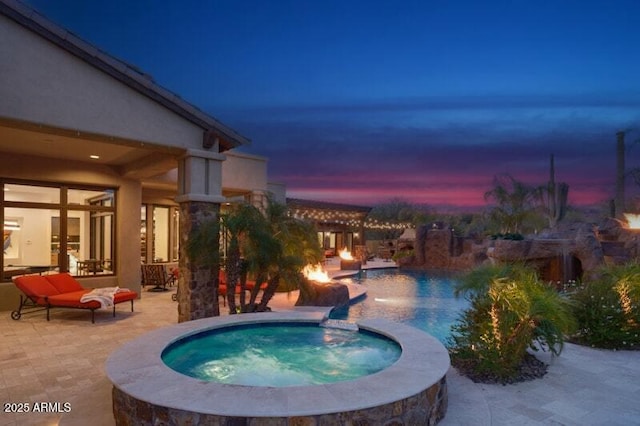 26285 N 89th St, Scottsdale, AZ 85255 - view of swimming pool with a patio area and a pool with connected hot tub