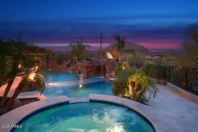 26285 N 89th St, Scottsdale, AZ 85255 - view of swimming pool with a pool with connected hot tub