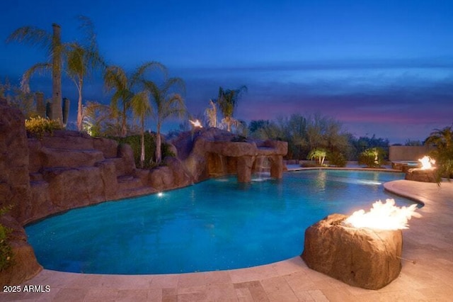26285 N 89th St, Scottsdale, AZ 85255 - outdoor pool with an outdoor fire pit