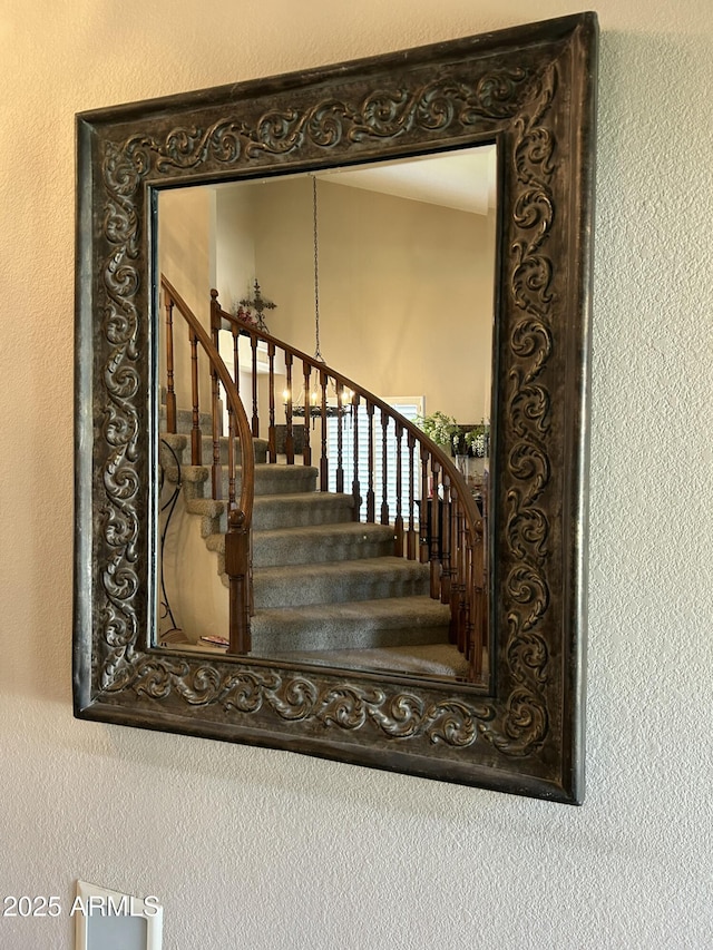 view of stairway