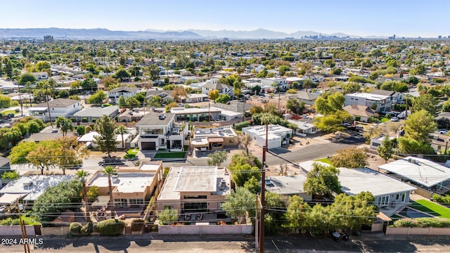 bird's eye view featuring a mountain view