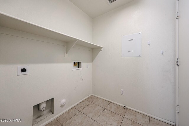 28604 N 21st Ln, Phoenix, AZ 85085 - laundry room with gas dryer hookup, hookup for a washing machine, laundry area, electric dryer hookup, and light tile patterned floors