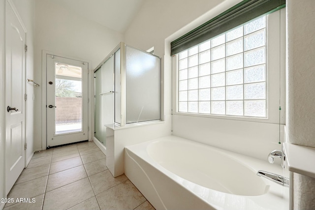 28604 N 21st Ln, Phoenix, AZ 85085 - full bath with tile patterned floors, a stall shower, and a garden tub