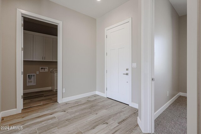 entryway featuring light hardwood / wood-style floors