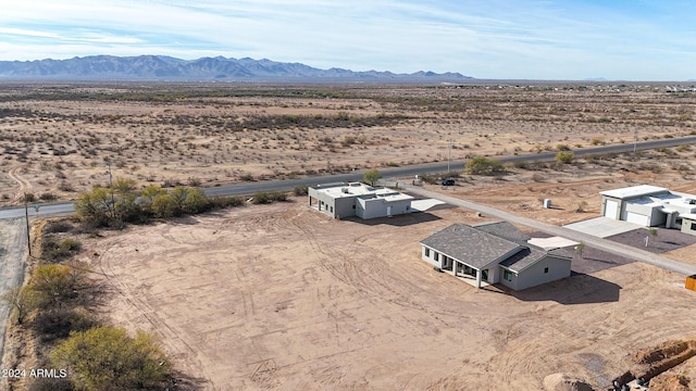 aerial view with a mountain view