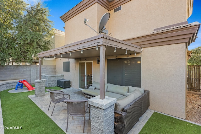 view of patio / terrace featuring outdoor lounge area