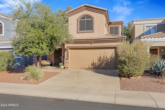 view of front of home featuring a garage