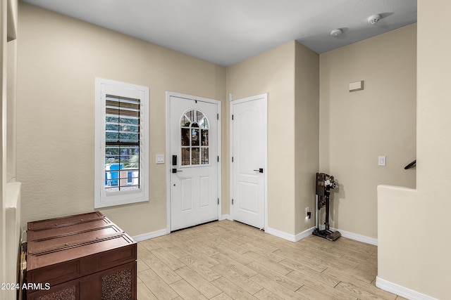 entryway featuring light hardwood / wood-style flooring