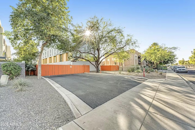 view of street featuring curbs and sidewalks