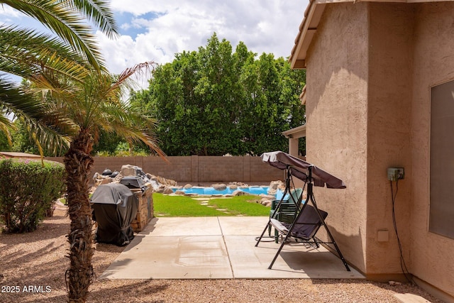 view of patio / terrace with a fenced backyard