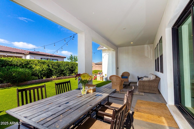 view of patio / terrace with outdoor dining space
