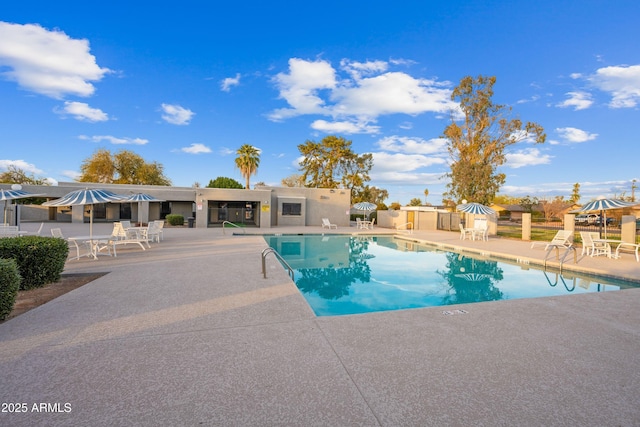 view of pool with a patio area