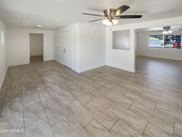 empty room with ceiling fan