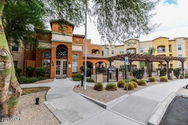 surrounding community featuring a pergola