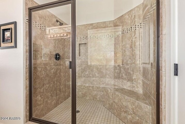 full bathroom with a stall shower