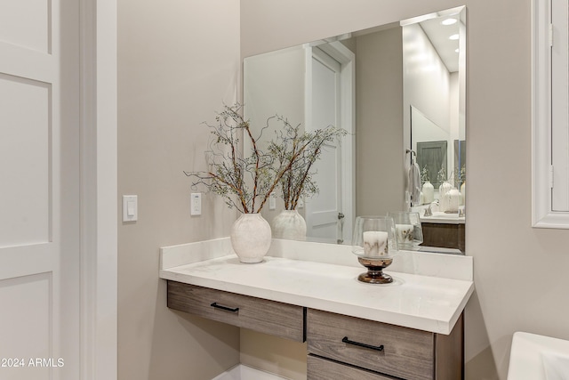 bathroom with vanity