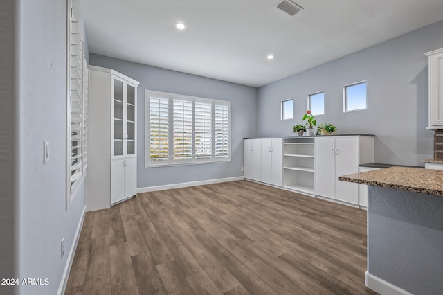 interior space featuring dark hardwood / wood-style flooring