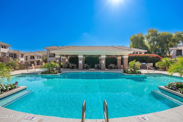 view of pool with a patio area