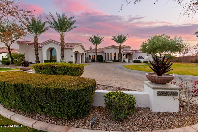 view of mediterranean / spanish house