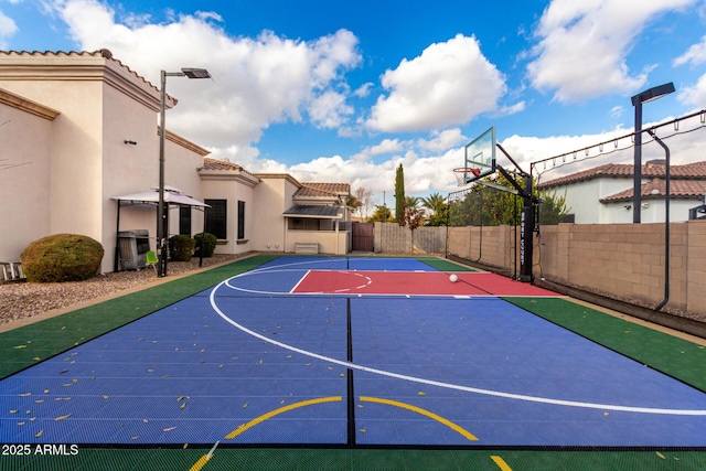 view of basketball court