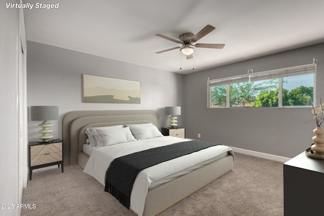 1747 W Devon, Mesa, AZ 85201 - bedroom with carpet floors and a ceiling fan
