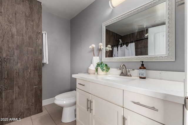 1747 W Devon, Mesa, AZ 85201 - bathroom featuring vanity, a tile shower, and tile patterned floors