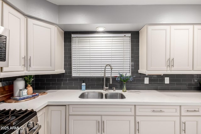 1747 W Devon, Mesa, AZ 85201 - kitchen with white cabinets and backsplash