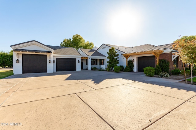 view of front of home featuring a garage