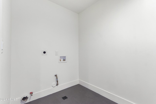 laundry room featuring hookup for an electric dryer, hookup for a washing machine, and hookup for a gas dryer