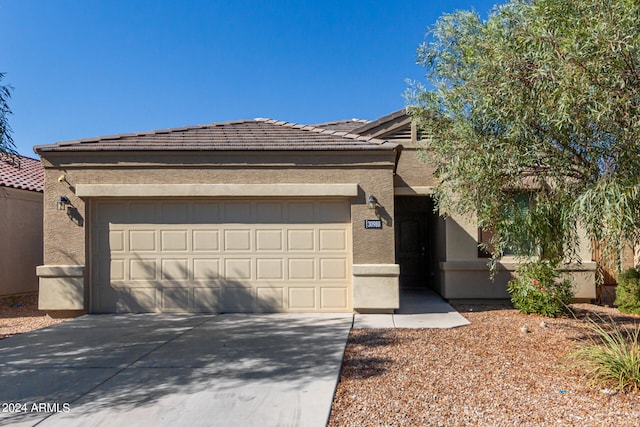 view of front of home featuring a garage