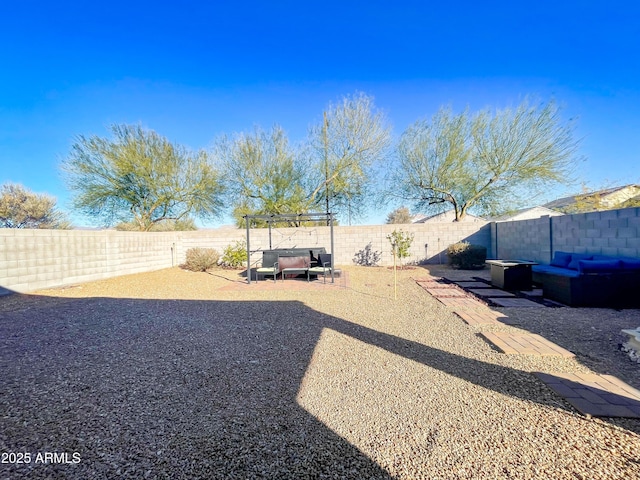 view of yard with a patio area