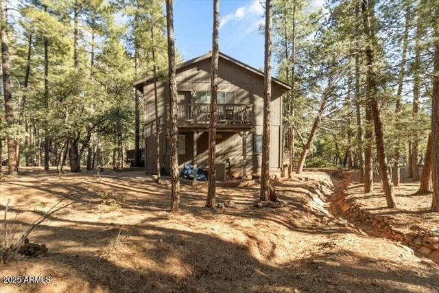 exterior space with a wooden deck