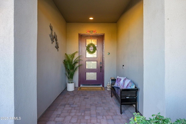 view of doorway to property