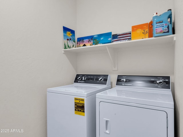 2882 W Presidio Dr, Flagstaff, AZ 86001 - clothes washing area featuring laundry area and washing machine and dryer