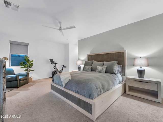 2882 W Presidio Dr, Flagstaff, AZ 86001 - bedroom featuring carpet floors, visible vents, and a ceiling fan