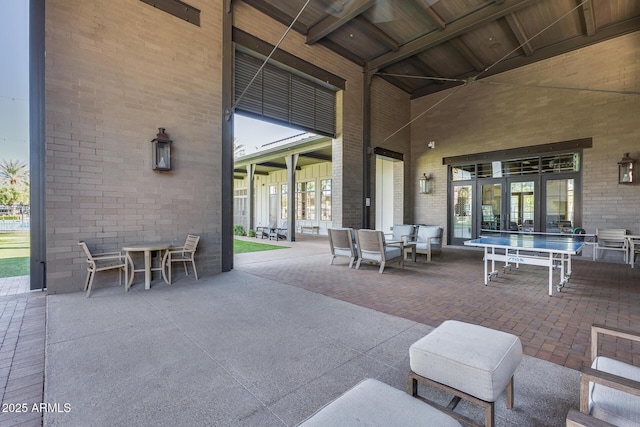 view of patio with an outdoor living space