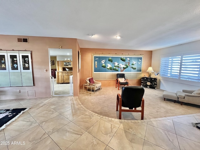 view of carpeted living room