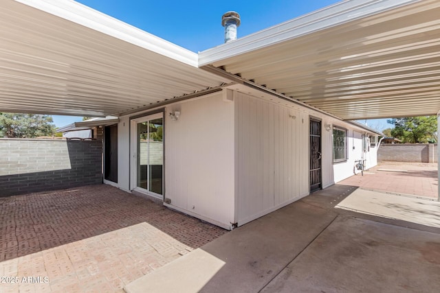 view of patio with fence