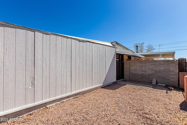 exterior space featuring fence