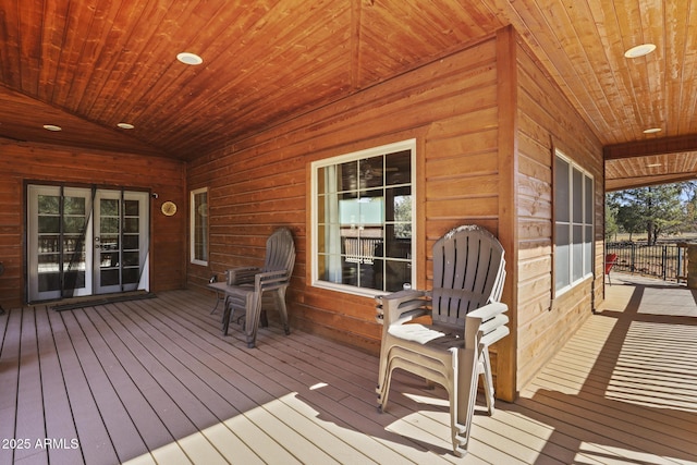 view of wooden terrace