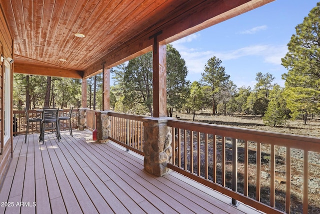 view of wooden terrace