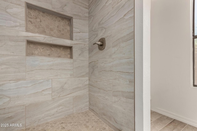 723 E Piute Ave, Phoenix, AZ 85024 - full bath with a tile shower and wood finished floors