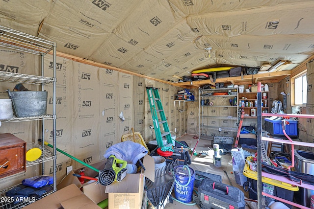 view of storage room
