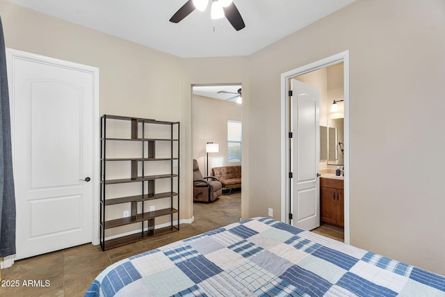 bedroom with ensuite bath