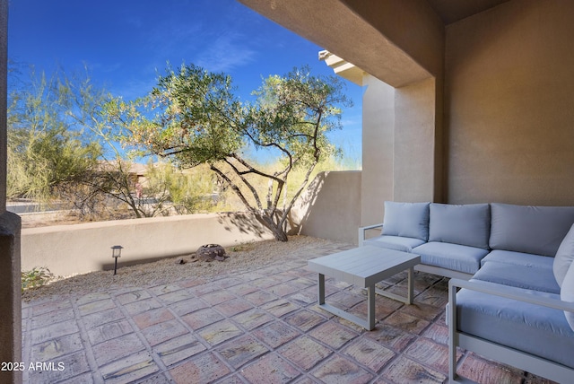 view of patio / terrace with an outdoor living space