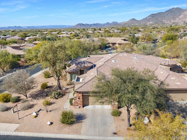 aerial view featuring a mountain view