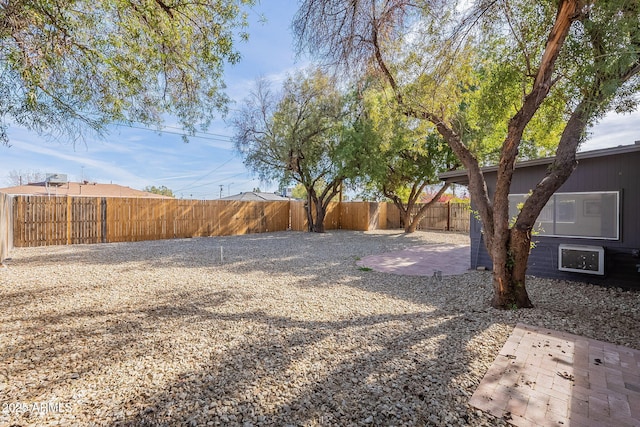 view of yard with a patio area