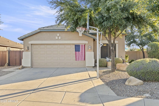 4111 S Dewdrop Ct, Gilbert, AZ 85297 - view of front of property featuring stucco siding, concrete driveway, and an attached garage