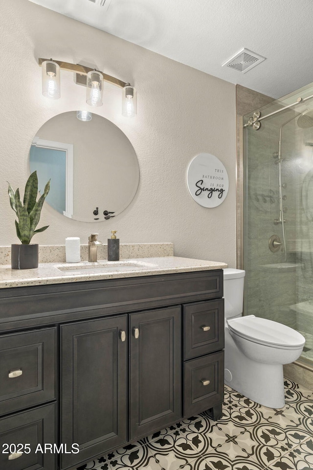 4111 S Dewdrop Ct, Gilbert, AZ 85297 - bathroom featuring vanity and a shower stall