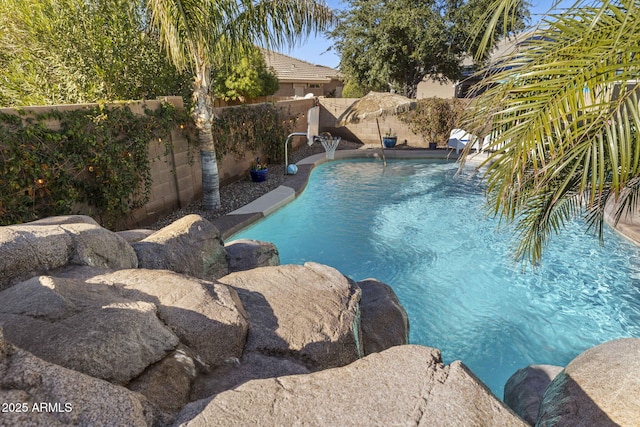 4111 S Dewdrop Ct, Gilbert, AZ 85297 - view of swimming pool with a fenced backyard